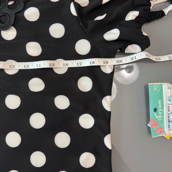 Black and white polka dot blouse - Picture 8 of 9